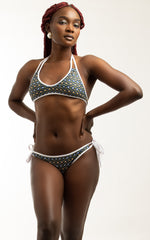 Moonlanding Reversible Bikini in Navy Blue and White
