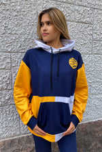 Color Block Unisex Hoodie in Navy