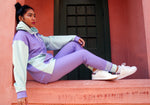 Color Block Unisex Hoodie in Purple