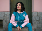 Color Block Unisex Hoodie in Harbor Blue