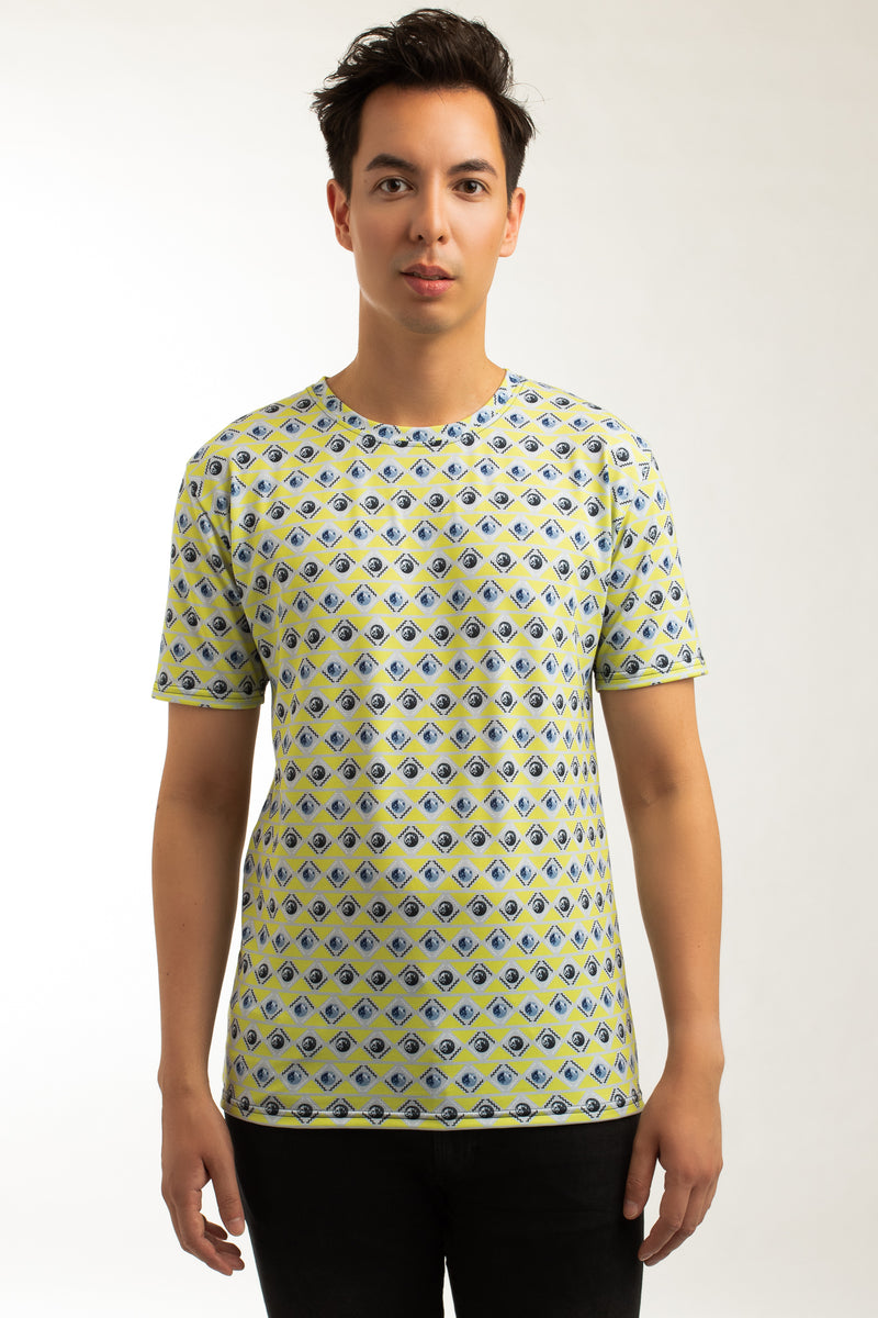 Moonlanding Crew Neck T-shirt in Illuminating Yellow