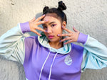 Color Block Unisex Hoodie in Purple