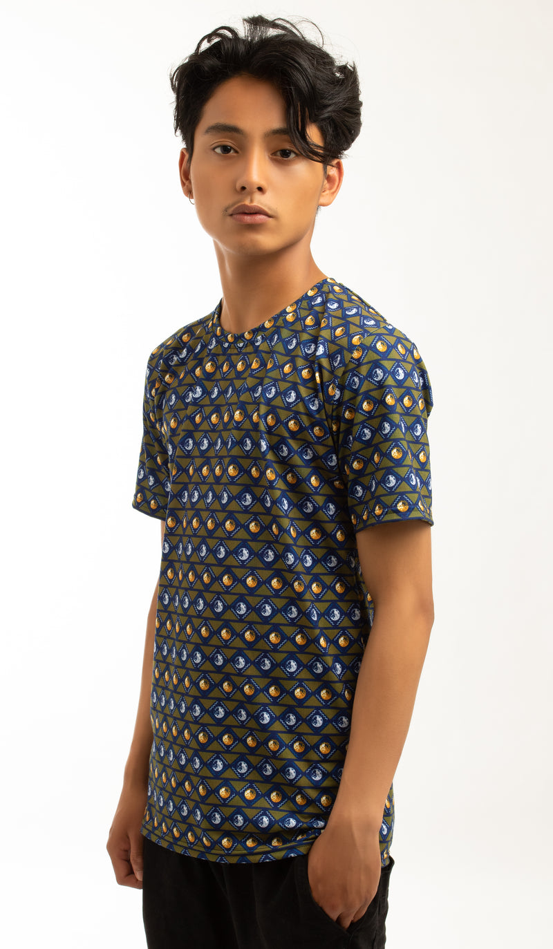Moonlanding Crew Neck T-shirt in Marigold