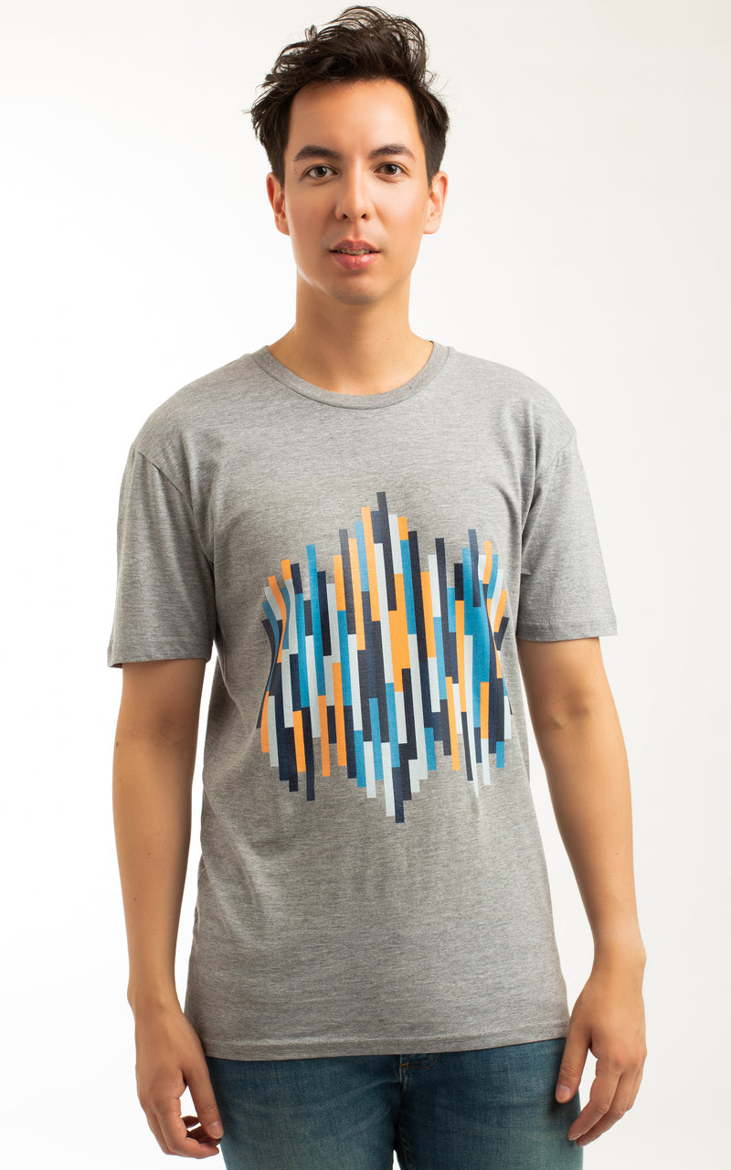 Waves Tee in Grey