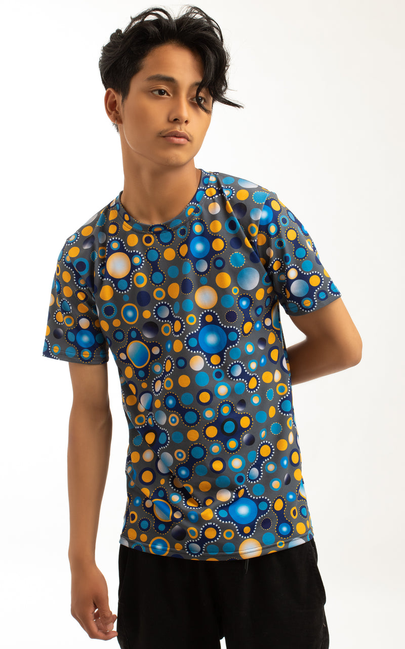 Cosmic Polka T-shirt in Grey